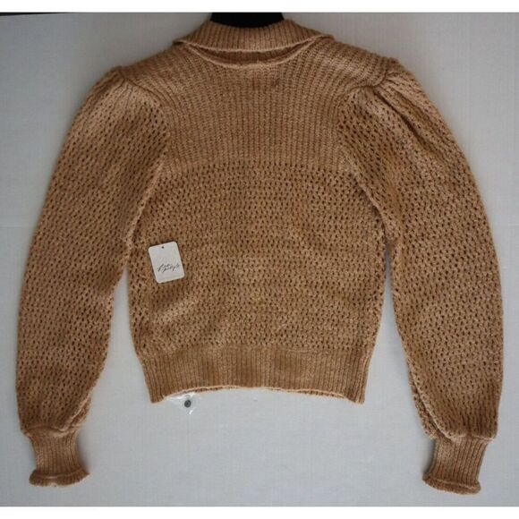 We The Free OB1530909 Women Sz XS Camel Heather Care FP Snowdrift Pullover - Picture 2 of 8